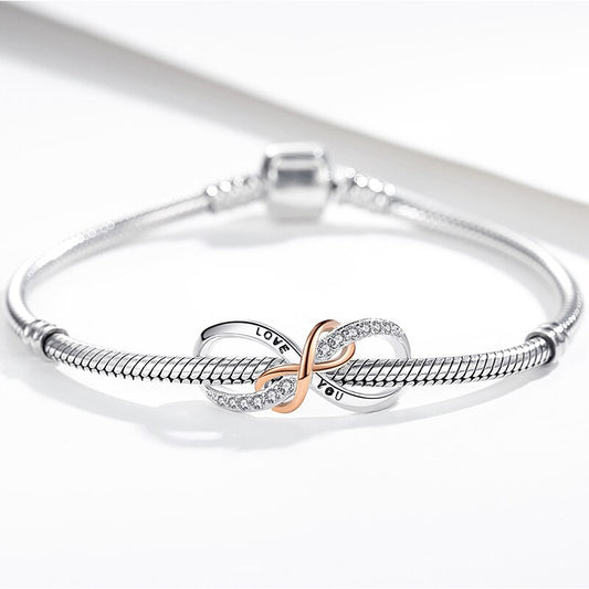 Charm Infinito Silver Rosé