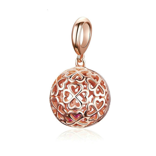Charm Pendente Velvet Flower - 100% Prata 925 banhada a Ouro 18k