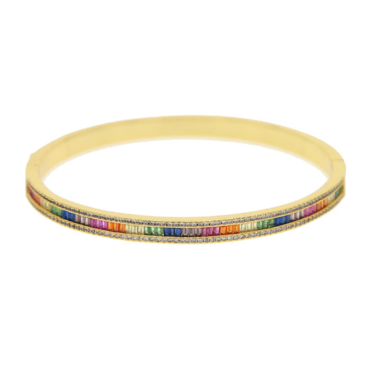 Bracelete Rainbow Luxo - Cravejado com Zircônias