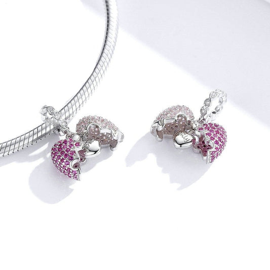 Charm Love Surprise - 100% Prata 925 com zircônias