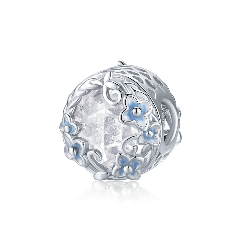 Charm Blue Garden - 100% Prata 925 com zircônias