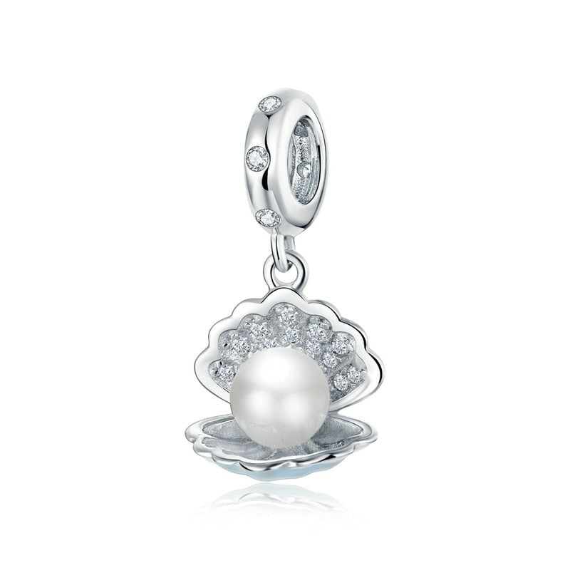 Charm Concha do Mar - 100% Prata 925 com zircônias