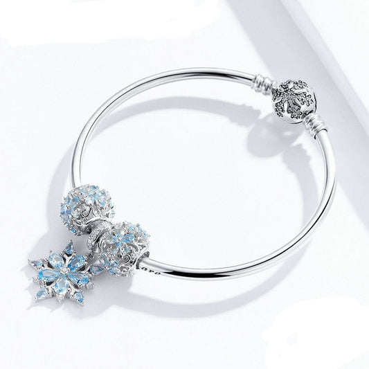 Bracelete Blue Diamond- 100% Prata 925 Cravejada com Zircônias