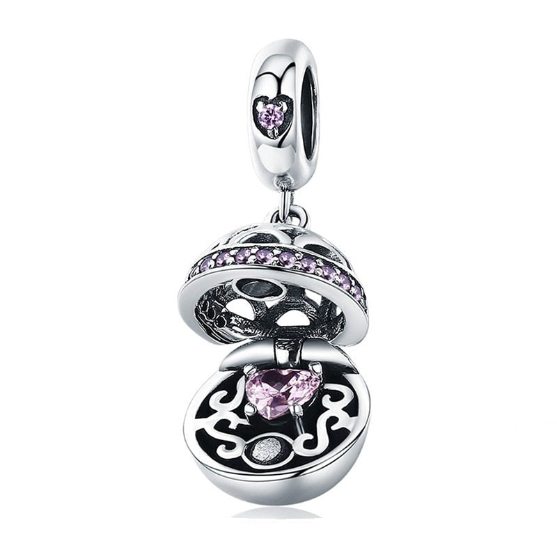 Charm Pendente Box Safira - 100% Prata 925 com zircônias