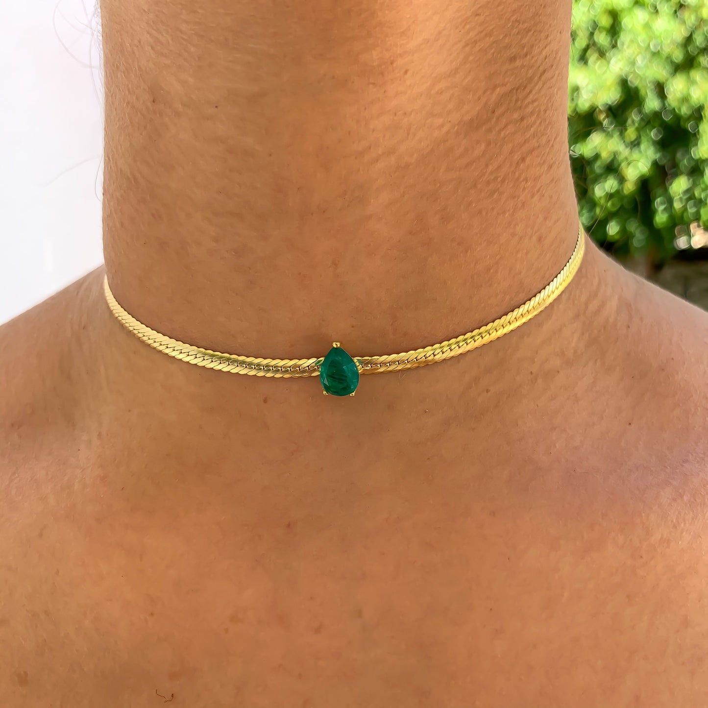 Colar Choker Elegance - Cravejado com zircônia