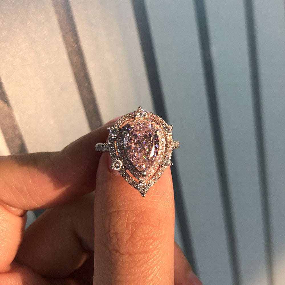 Anel Melissa - 100% Prata e Moissanite