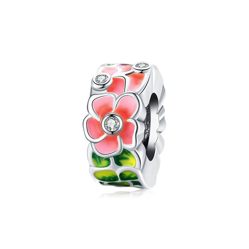 Charm Doce Primavera - 100% Prata 925 Esmaltada com zircônias