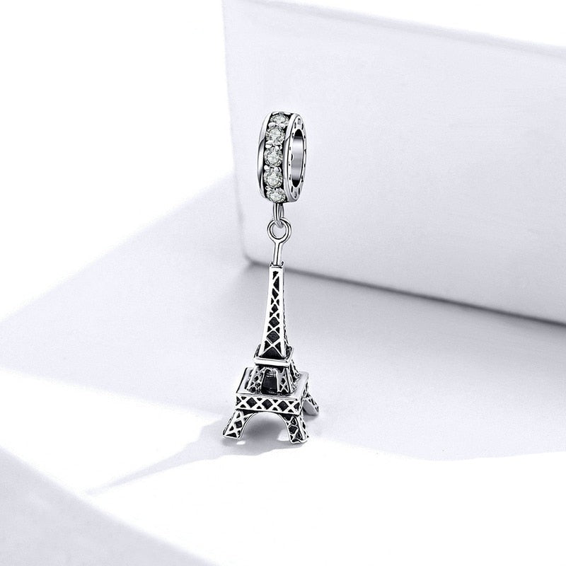 Charm Torre Eiffel Paris - 100% Prata 925 com zircônias