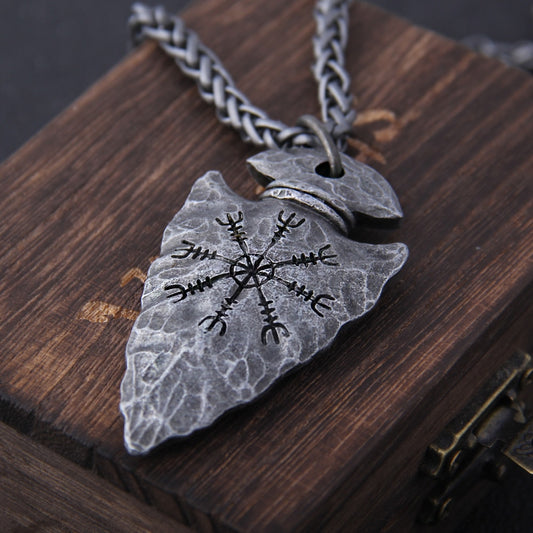 Colar Viking Vegvisir - 100% Aço Inoxidável