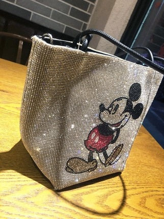 Bolsa Mickey Mouse Diamond - Cravejada com Strass