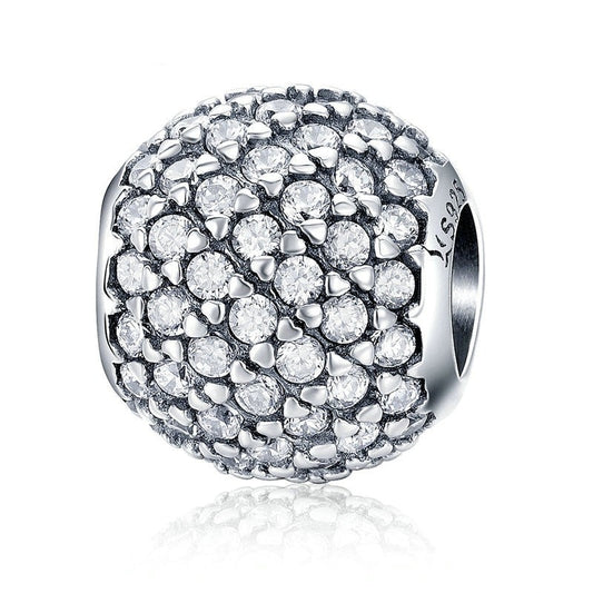 Charm Platinum Love - 100% Prata 925 com zircônias
