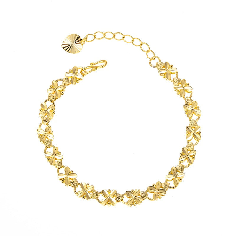 Pulseira Trevo de Ouro - Banhada a Ouro 18k