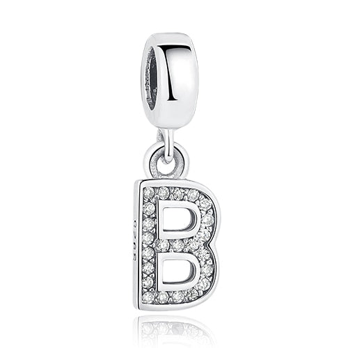 Charm Pendente de Letra Brilhante