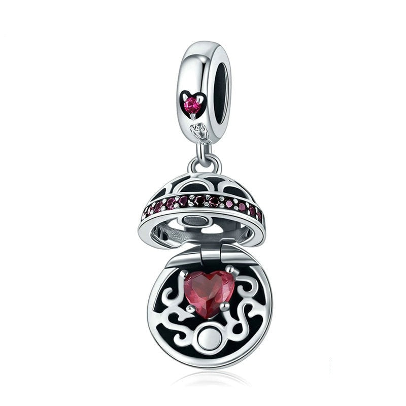 Charm Pendente Box Safira - 100% Prata 925 com zircônias