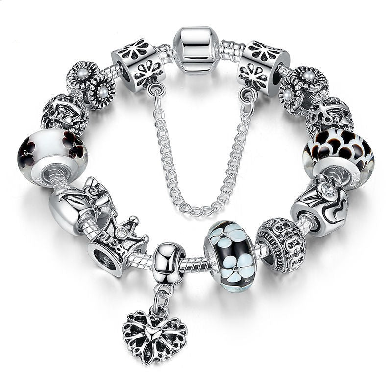 Pulseira Charm Queen - Banhada a Prata