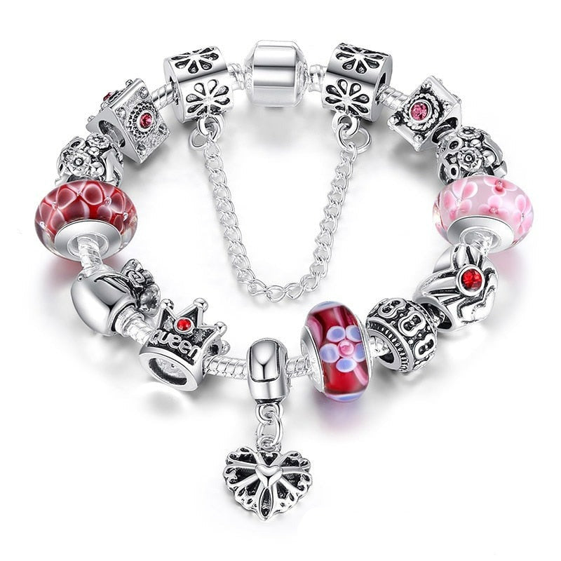 Pulseira Charm Queen - Banhada a Prata