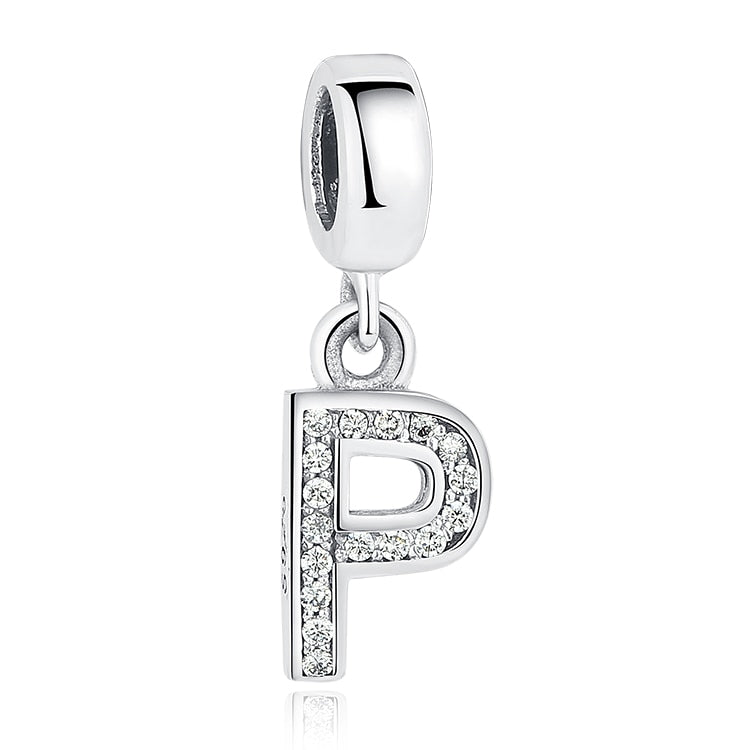 Charm Pendente de Letra Brilhante