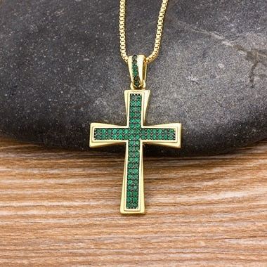Crucifixo Diamond - Banhado a Ouro 18k