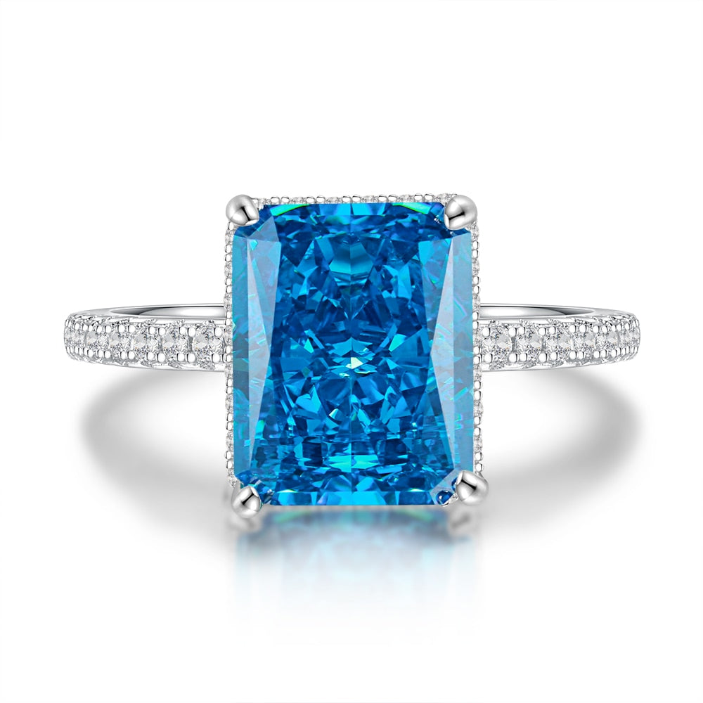 Anel Catherine - 100% Prata com Moissanite