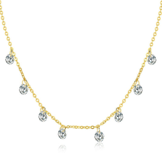 Colar Choker Cristal - Prata 925 com Zircônias