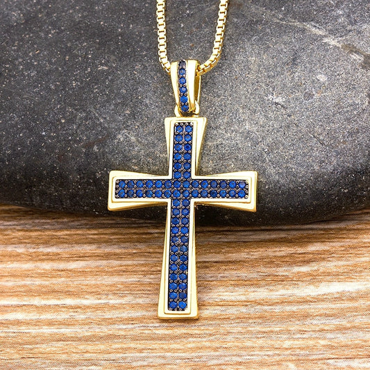 Crucifixo Diamond - Banhado a Ouro 18k