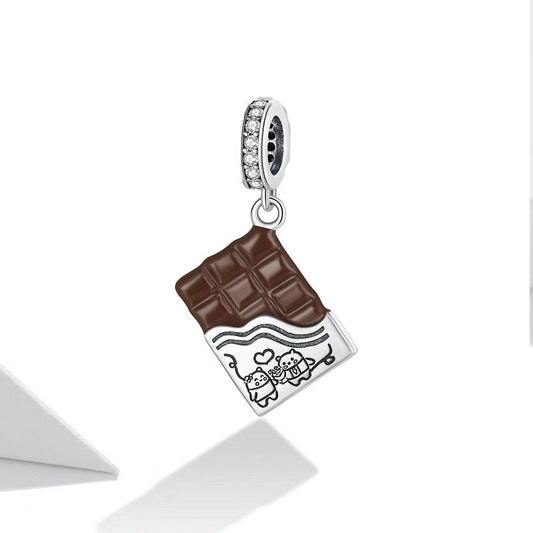 Charm Chocolate Bar - 100% Prata 925 Esmaltada