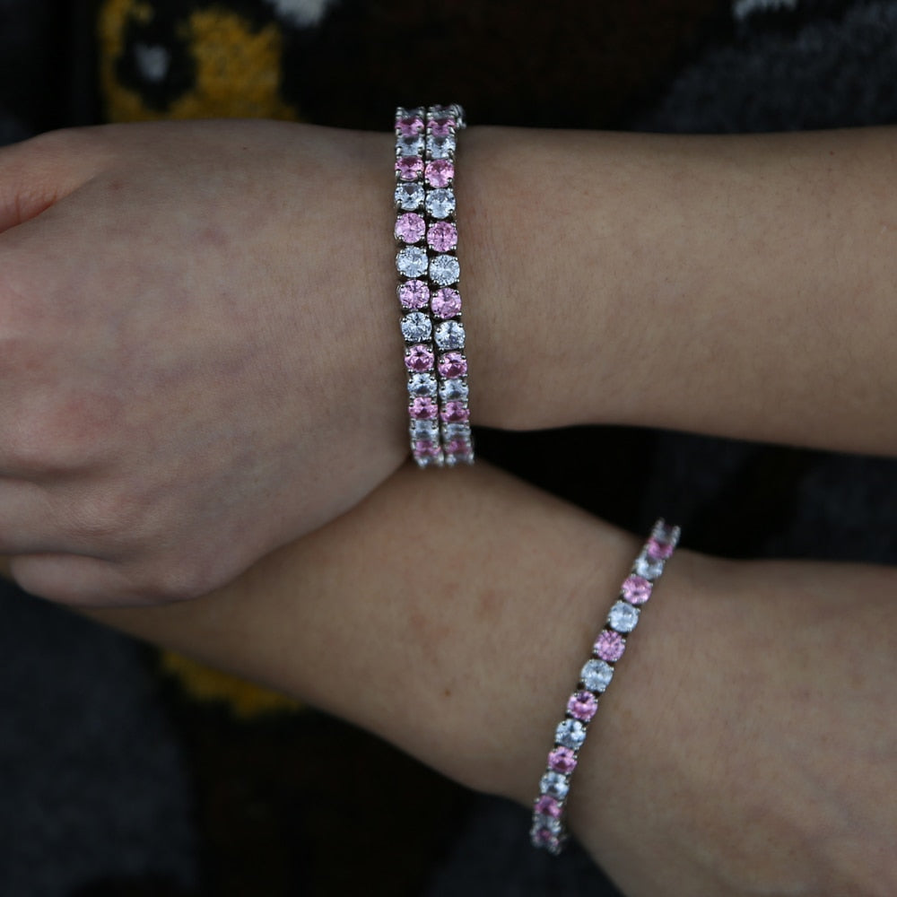 Pulseira Sweet Pink - Cravejada com Zircônias