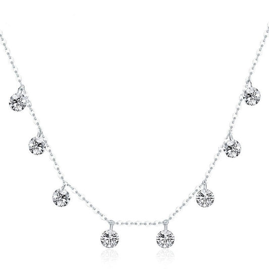 Colar Choker Cristal - Prata 925 com Zircônias
