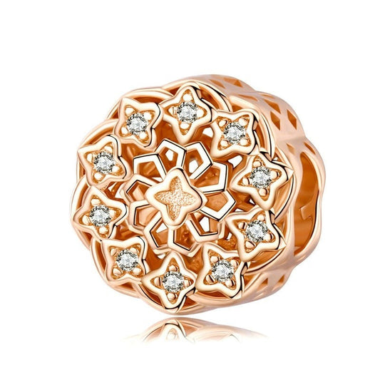 Charm Golden Star - 100% em Prata 925