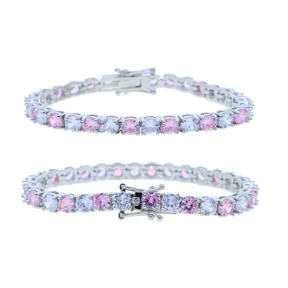 Pulseira Sweet Pink - Cravejada com Zircônias