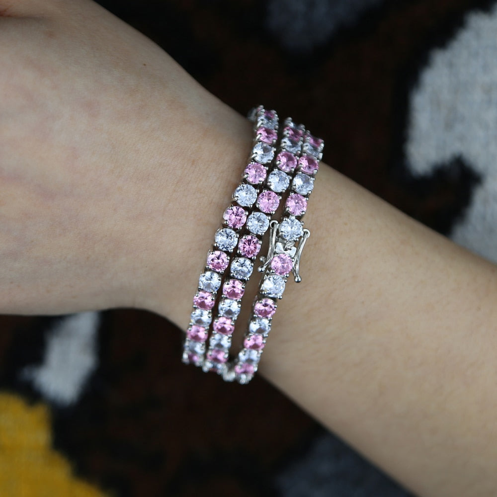 Pulseira Sweet Pink - Cravejada com Zircônias