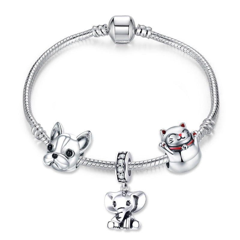 Bracelete Pet Lover - Banhado a Prata 925