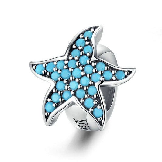 Charm Separador Estrela do Mar - 100% Prata com Zircônias