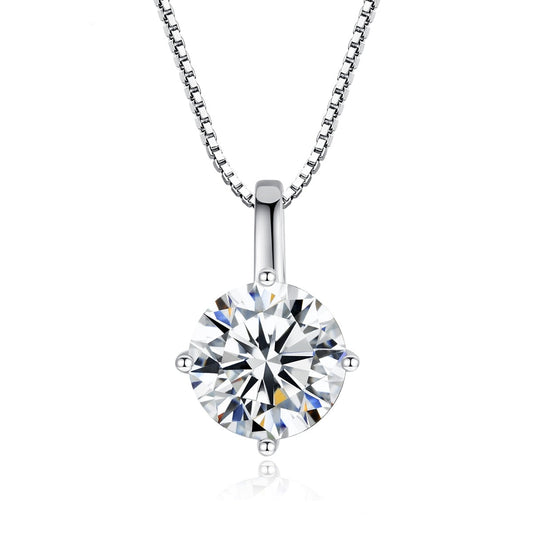 Colar Ponto de Luz 1 CT - 100% Prata com Moissanite