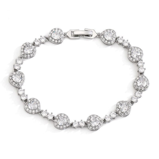 Pulseira de Coração Queen Diamond - Cravejada com Zircônias