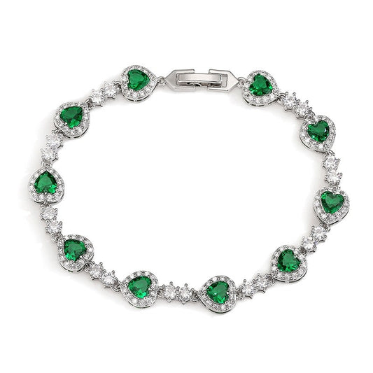 Pulseira de Coração Queen Diamond - Cravejada com Zircônias