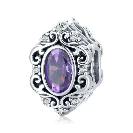 Charm Purple Diamond - 100% Prata 925 com Zircônia