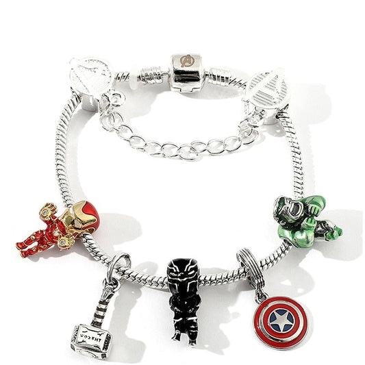 Bracelete Combo Vingadores - Banhado a Prata