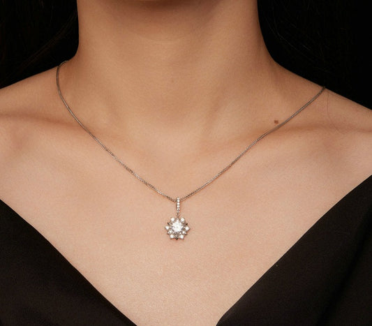 Colar Estrela Moissanite - 100% Prata