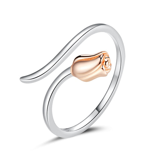 Anel Duo Rose - 100% Prata 925