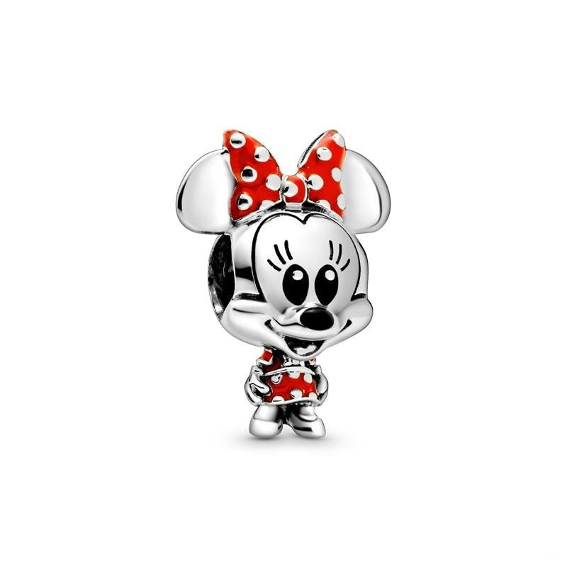 Charm Minnie Mouse Disney - 100% Prata 925 Esmaltada