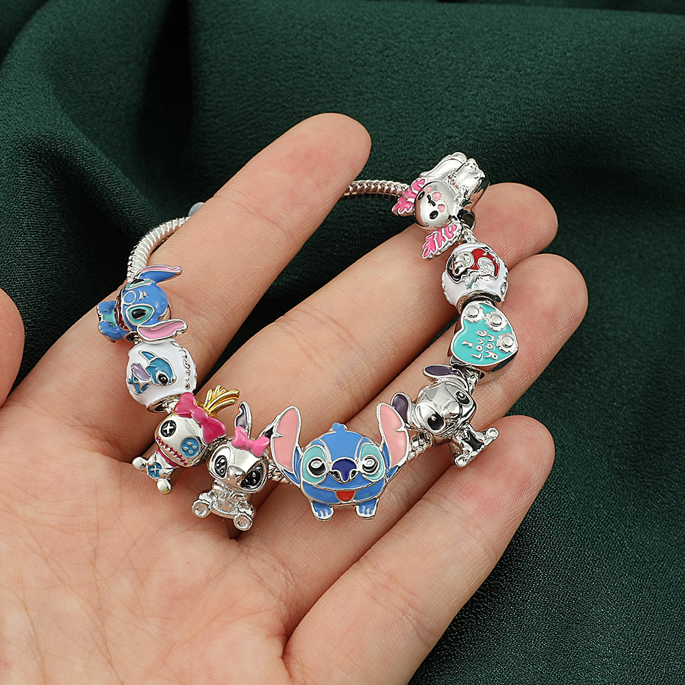 Bracelete Lilo & Stitch Disney - Banhado a Prata