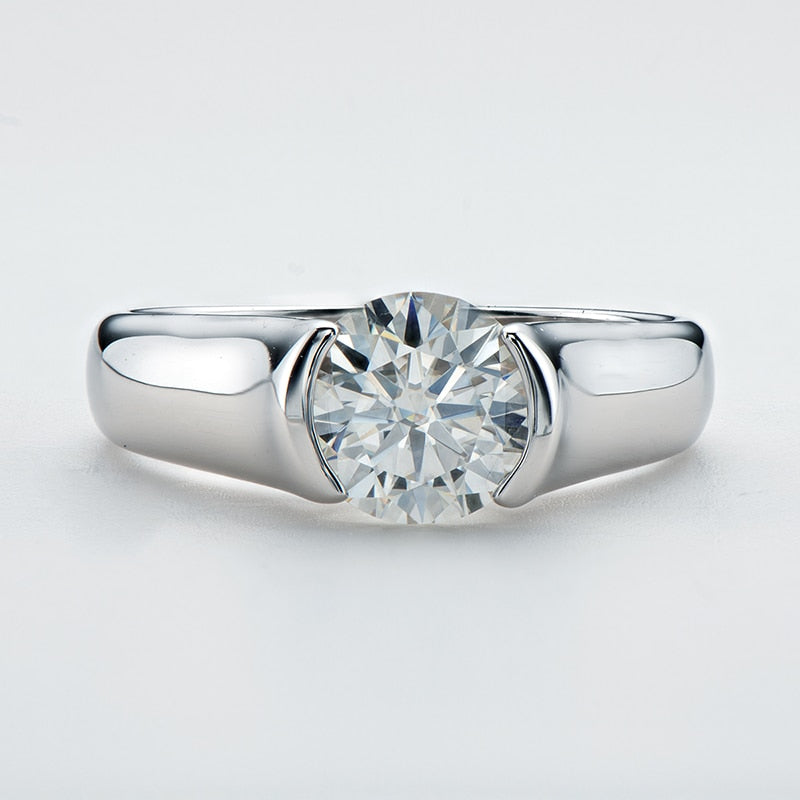 Anel Sirius - 100% Prata com Moissanite