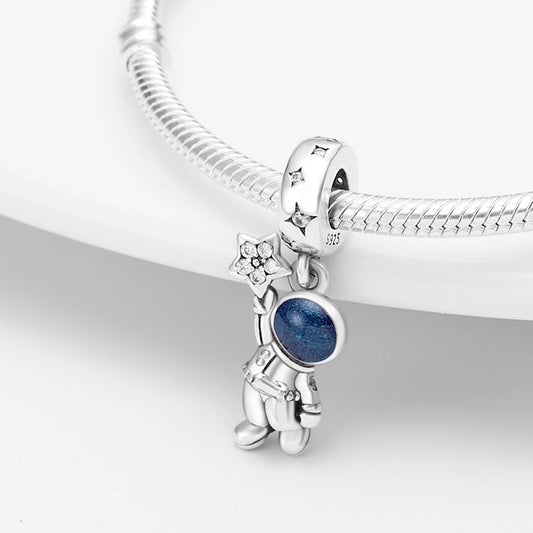 Charm Pendente Astronauta Star - 100% Prata 925