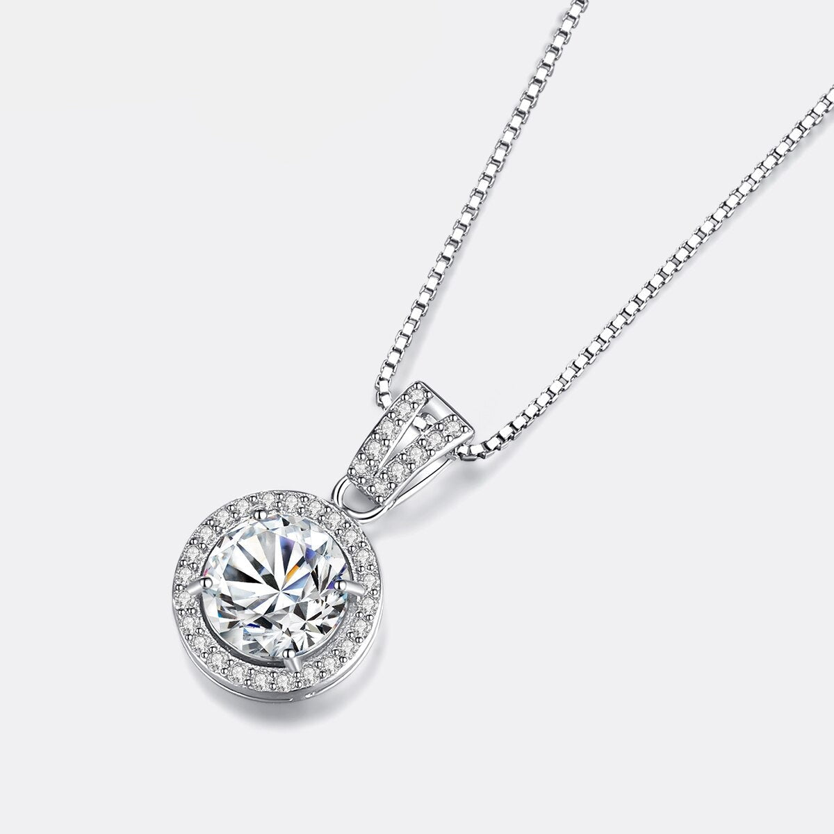 Colar Lyra - 100% Prata com Moissanite