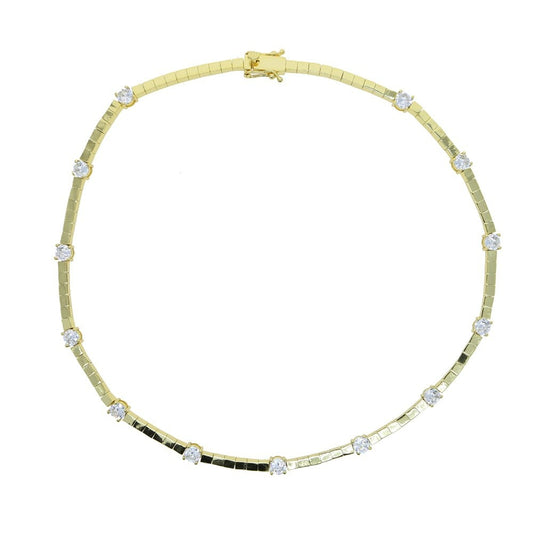 Colar Choker Shine - Cravejado com zircônias