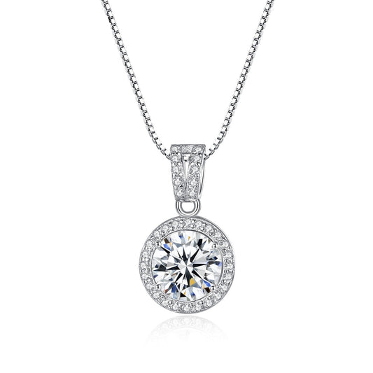 Colar Lyra - 100% Prata com Moissanite