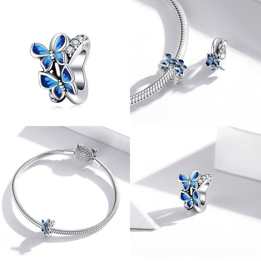 Charm Borboleta Encantada - 100% Prata 925 Esmaltada
