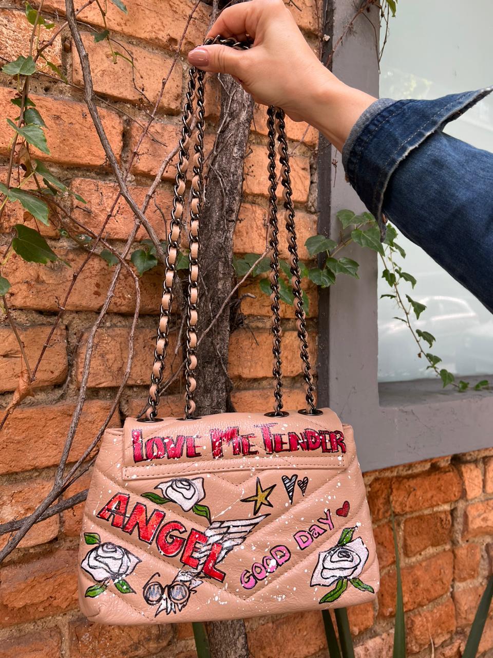 Bolsa Life Style Personalizável - 100% Couro pintado a mão