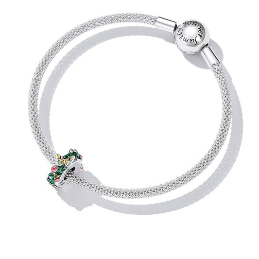 Charm Jardim Encantado - 100% Prata 925 Esmaltada